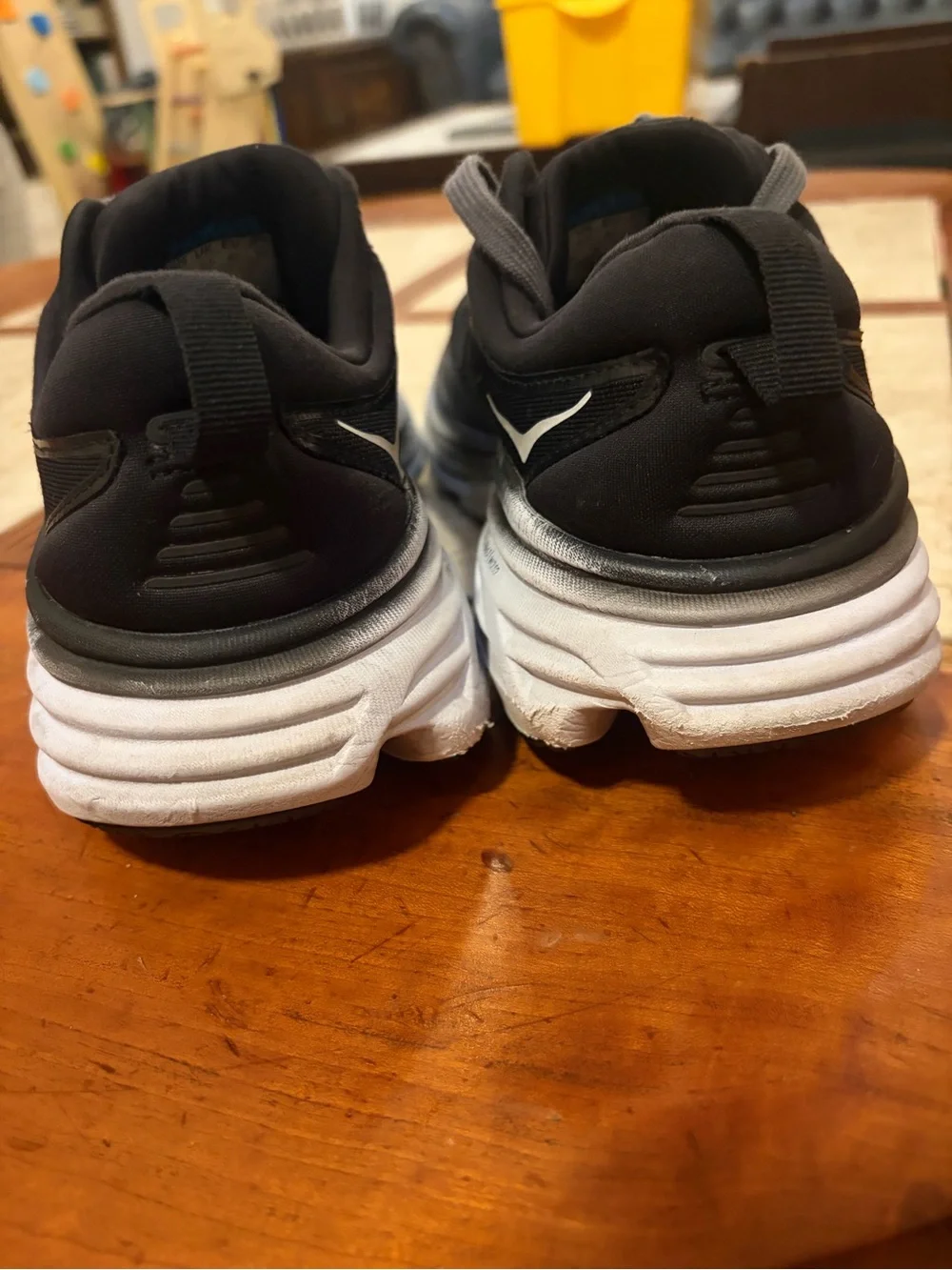 Hoka One One Men's Black and Gray Performance Running Shoes